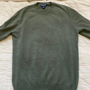 Lands' End Men's Medium Green Cashmere Sweater